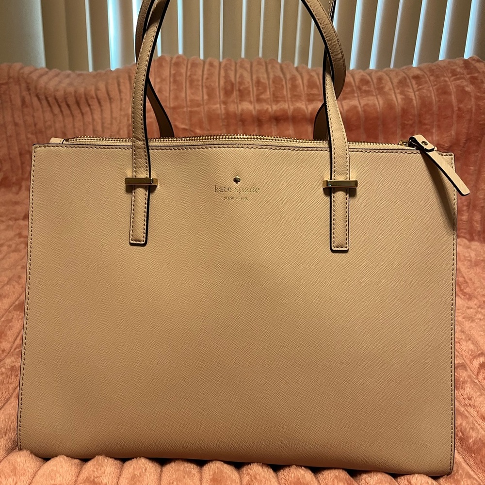 kate spade beige tote bag